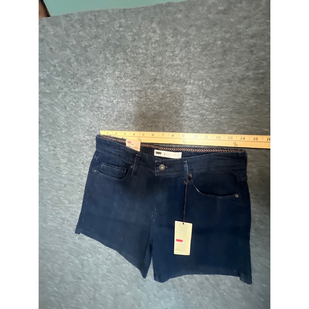 Levis Womens Dark Wash Denim Shorts Indigo Blue Size 4 4100173286 MJJFDK5T - Picture 7 of 11